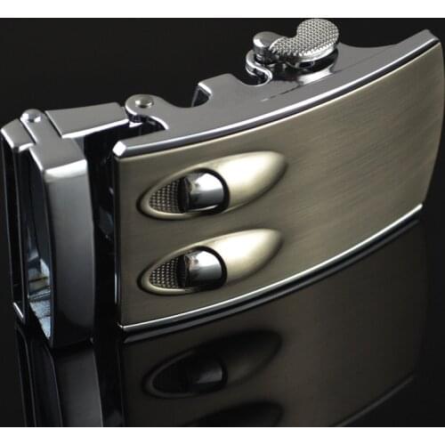 New Mens Business Alloy Automatic Buckle Unique Men Plaque Belt Buckles for 3.5cm Ratchet Men Apparel Accessories LY125-0602