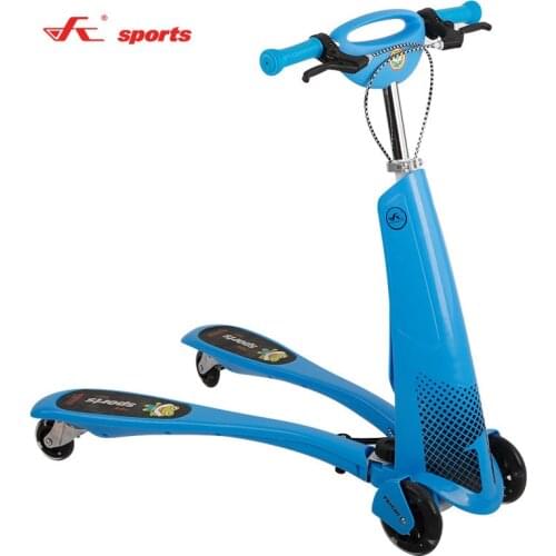 New design kids child 4 wheels scooters car baby walker car frog type adjustable scissors car