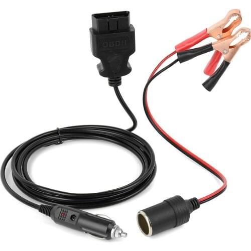 2019 OBDⅡ Vehicle ECU Emergency Power Supply Cable Car Memory Saver (3Meter) Cable Adapter with Cigarette Lighter Power Socket