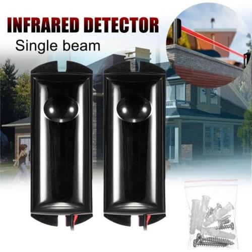 Single Beam Infrared Detector Alarm Barrier Sensor Photoelectric Home Security Infrared Motion Sensor Detector Alarm
