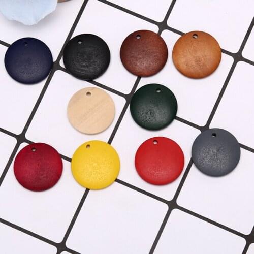 50pcs Natural Wood Flat Round Beads For Jewelry Making DIY Earring Charm Bracelet Pendant Accessories Supply Dia 20mm