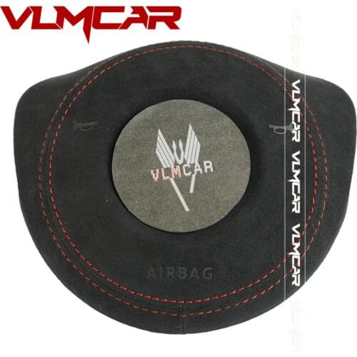 Custom For Benz 2015-2018 E GLA A B C Class Steering wheel Horn Cover Cap With Alcantara /Emblem
