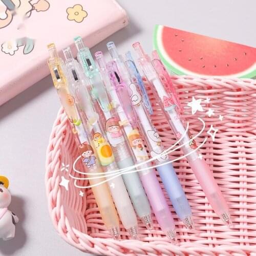 Ellen Brook 1 PCS Cute Kawaii Creative Lovely Girls Student Writing School Office Stationery Gel Pen Sweet Press Pen