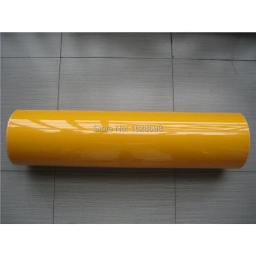 Most popular T-shirt Heat press film pvc clear sheet vinyl transfer wholesale CDC-04 Yellow color for 2m length
