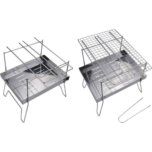 BBQ Grill Folding Charcoal Stove Meat Smoker Party Garden Outdoor Cooker