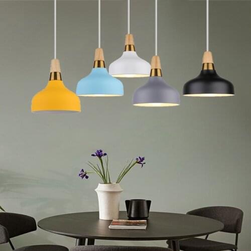 Modern LED wood pendant Lamps Lighting for Home Living Room Dining Bedroom Decoration Loft Villa Hanging Lights