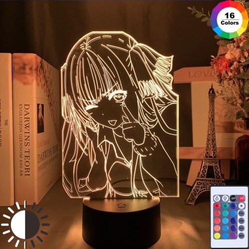 The Led Night Light for Bedroom Decor Nightlight Birthday Gift Anime Usb Battery Led Colorful Acrylic 3D Lamp Touch Sensor Xmas