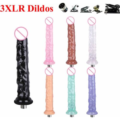 Traditional Sex Machine Attachment 3XLR Big Black Dildo Sex Love Machine For Women Masturbation machine penis accessories