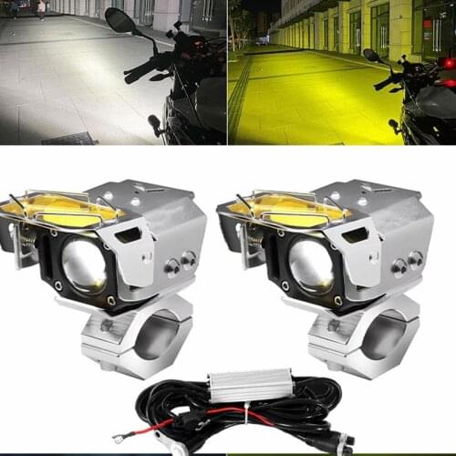 Universal Motorcycle LED Light 12V Auxiliary Lamp Driving headlight DRL Fog Light For BMW R1200RT S1000R F800GT Accessories
