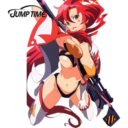 JumpTime 13cm x 9.5cm Sexy Graphics Anime Tengen Toppa Gurren-Lagann Cartoon Car Stickers and Decals Vinyl JDM Car Bumper Decal