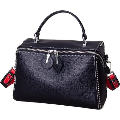 First layer cowhide bucket bag female 2020 new leather handbag soft leather small bag female 2020 new fashion Korean version sim