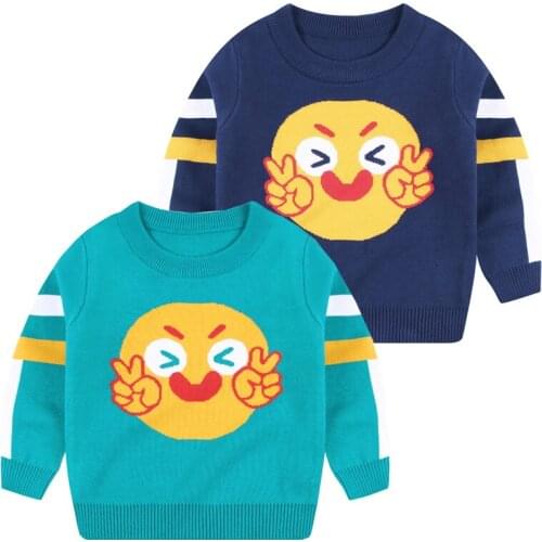 Cute Pattern Baby Girl Winter Clothes Boys Sweaters Children Pullover Cotton Toddler Knitted Wear Kids Clothes