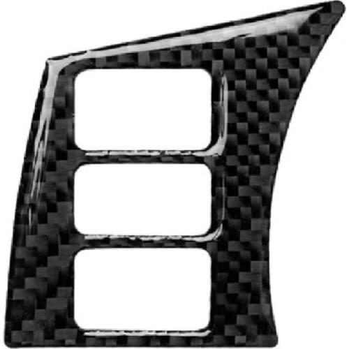 1 Pair Self-adhesive Wear Resistance Carbon Fiber Steering Wheel Button Frame Sricker for Nissan 350Z 2003-2009