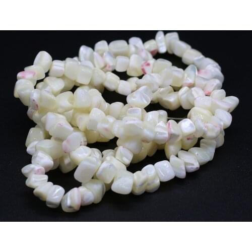 1PC Natural Shell Small Beaded White Loose Shell Beaded for Making Jewelry Necklace Bracelet Theme Party Size 6x7mm
