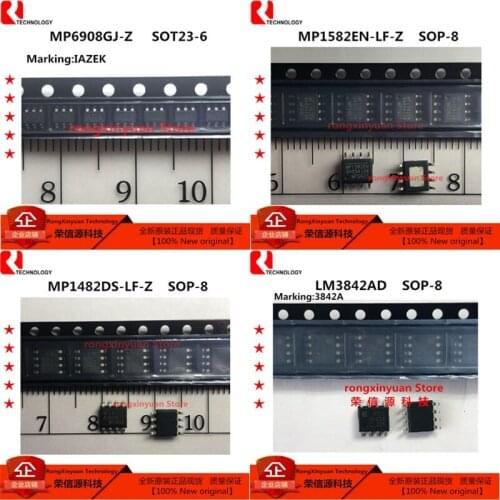 10 pcs MP6908GJ-Z MP6908GJ MP6908 MP1582EN-LF-Z MP1582EN MP1582 MP1482DS-LF-Z MP1482DS MP1482 LM3842AD LM3842A 3842A HTC3842A