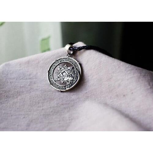 10pc wholesale viking wolf pendant slavic symbol Svarog square pendant Slavic folk amulet men necklace Star Rus amulet jewelry