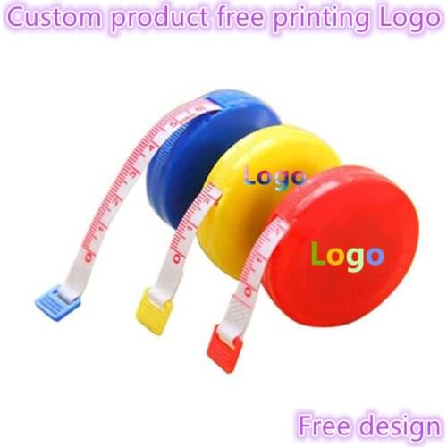 100pcs customize products Free print logo 1.5M 60 Inch Soft and Retractable Tape Cloth Sewing Tailor Crafts Ruler Tape