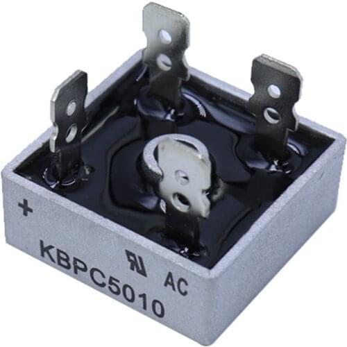2PCS/LOT KBPC5010 50A 1000V Diode Bridge Rectifier Original
