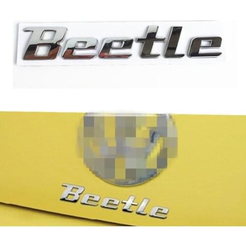 3D Chrome Metal Sticker Beetle Emblem Badge Logo Decal For Volkswagen VW Beetle TDI TSI Rear Trunk Car Styling Decoration