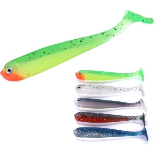 6pcs 90mm 4.6g Soft Silicone Fishing Lure Minnow Saltwater Freshwater Worms Wobblers Silicone Artificial Bait Bass Tackle Jigs