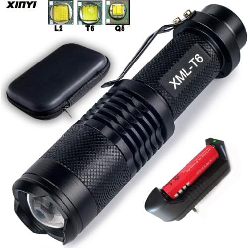 8000LM Super Bright Mini Led flashlight torch Q5/T6/L2 linterna led lanterna Zoomable fishing Camping Bicycle Light 14500/18650