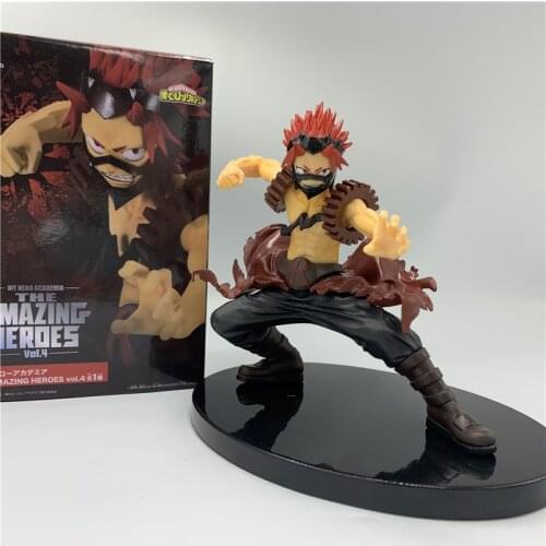 Anime My Hero Academia Kirishima Eijiro Fighting Ver. PVC Action Figure Age of Heroes Vol.4 Midoriya Izuku Friend Collect Model