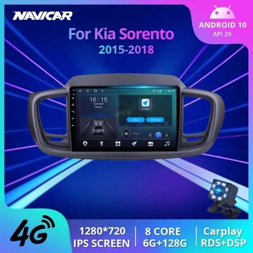 2Din Android10.0 Car Radio For Kia Sorento 2015-2018 GPS Navigation Stereo Receiver Auto Radio DSP Bluetooth Player NO 2DIN DVD