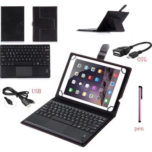 Wireless Bluetooth Keyboard Case For Huawei honor 5 8.0 inch tablet touch Keyboard Cover For Huawei M3 T5 8 inch+pen+USB+OTG