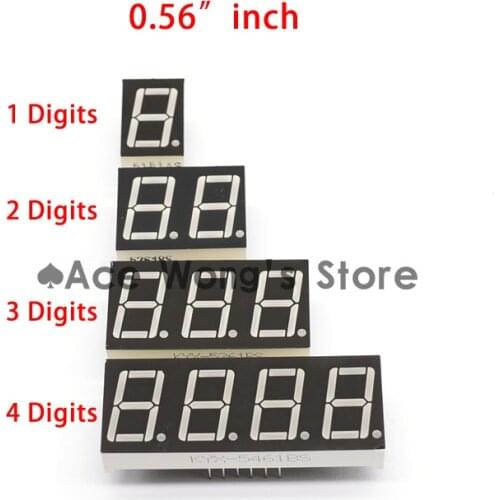 Big Sale!!! 20pcs 1 / 2 / 3 / 4 bit (5pcs per size) Common Cathode Positive Digital Tube 0.56" 0.56in. Red LED Display 7 Segment