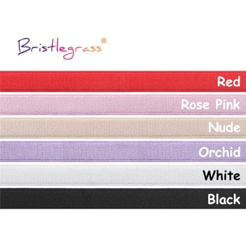 BRISTLEGRASS Combo 6 Yard 3/8" 10mm Shiny Nylon Bra Strap Elastics Spandex Band Shoulder Tape Underwear Lingerie DIY Sewing Trim