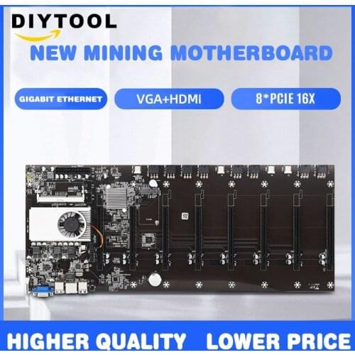 BTC-T37 mining machine motherboard CPU set 8 graphics card slot DDR3 memory integrated VGA interface