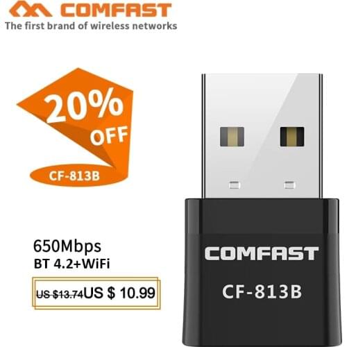 CF-813B 650Mbps 2.4G&5Ghz USB Wireless bluetooth Wifi Adapter BT4.2 Network Card RTL8821CU 802.11AC Antenna For Windows MacOS