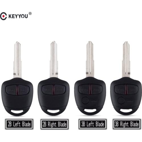 KEYYOU Car Remote Key Shell Fob Case Cover For Mitsubishi Lancer Grandis Evolution Outlander Key 2/3 Button MIT11/MIT8 Blade
