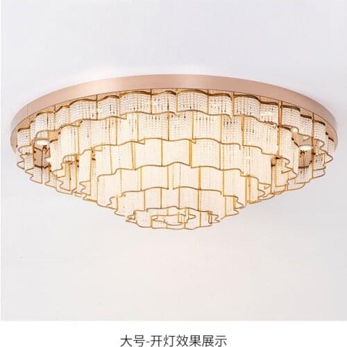 Crystal light post-modern living room light luxury simple restaurant lights LED ceiling lights home atmospheric bedroom ceiling