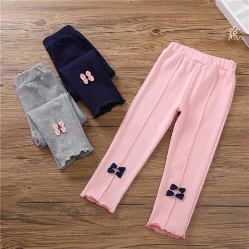 Girls leggings toddler pants Girls pants spring and autumn baby leggings cotton butterfly casual pants wear
