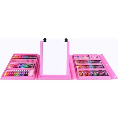 176Pcs Creative Painting Graffiti Paint Brush Set Fashion Children Daily Entertainment Toy Art Sets with Easel Gift for Kids