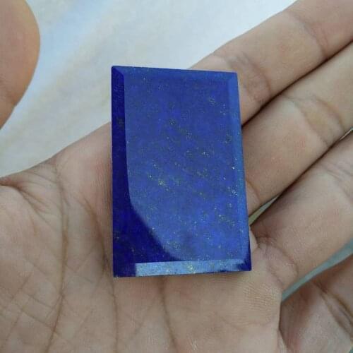 Four-Pronged Lapis Lazuli Necklace Rectangle New