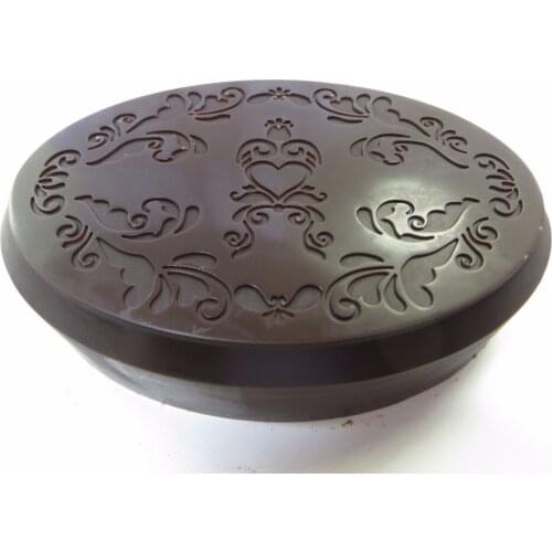 PRZY QT0060 Oval Shape Stamp Handmade Soap Mold Art Pattern Chocolate Mould DIY Silicone Soap Molds Pudding Jelly Candle Moulds