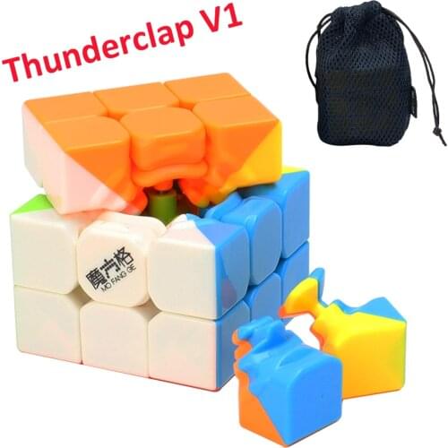 QiYi MoFangGe Thunderclap 3x3x3 Speed Cube non Magnetic Magic Cube QiYi thunderclap v1 Cubo Magico Puzzle Gift Toys for kids