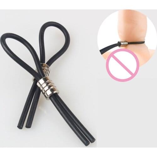 1Pc Cock Chain Adjustable Penis Rings Time Delay Cockrings Sex Toys for Men