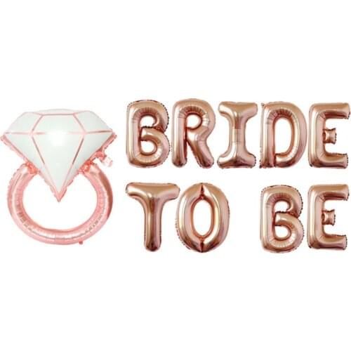 Rose Gold Theme Bride to be Balloon Banner Bridal Shower Wedding Engagement Bachelorette Hen Party Decoration Backdrop Supplies