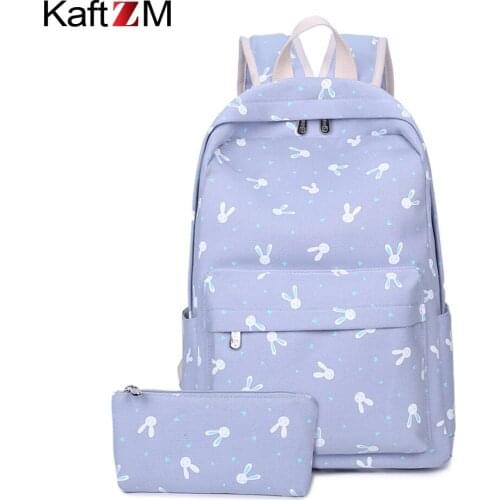 2pcs/Set New Backpack Women School Bags For Teenagers Girls Boys Travel Bagpack Femme Cute Canvas Satchel Kids Mochila Mujer