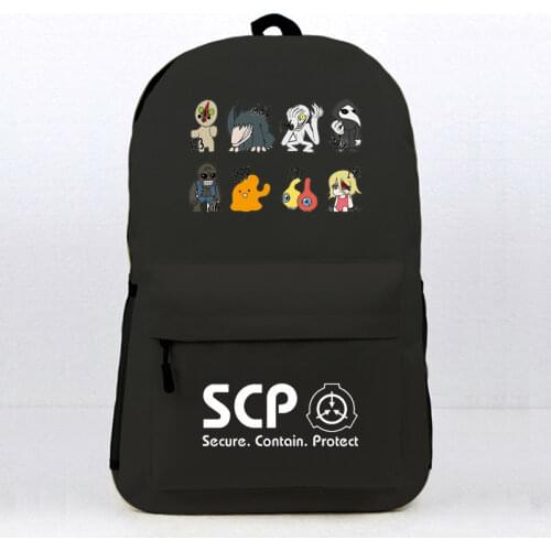 Unisex Anime Cartoon SCP Foundation Rucksack Casual School Student Backpacks