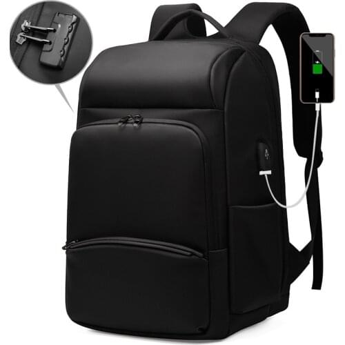 VM FASHION KISS 17 "large Capacity Waterproof Mens Business Travel Backpack Combination Lock Anti-theft Backpack USB Charging