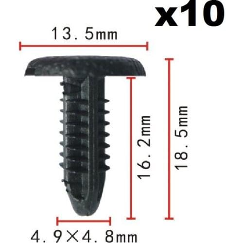 10x For Honda bumper buckle in the plastic clips / Nylon Retainer Clip