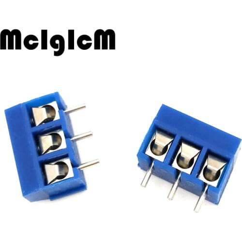 200PCS KF301 Screw 3pin 5.0mm Straight Pin PCB Screw Terminal Block Connector KF301-3P Free Shipping