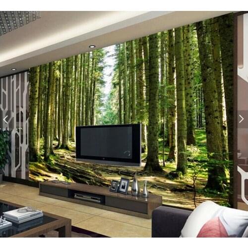 Naked eye 3D trees large murals 3D wallpaper living room bedroom 3D wallpaper painting TV three - dimensional 3D wallpaper