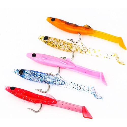 8pcs/Lot Black Minnow Fish Eel Lure with Hook 65mm 1.5g Small Fish Eel Raglus Artificial bait Anguilones Pesca