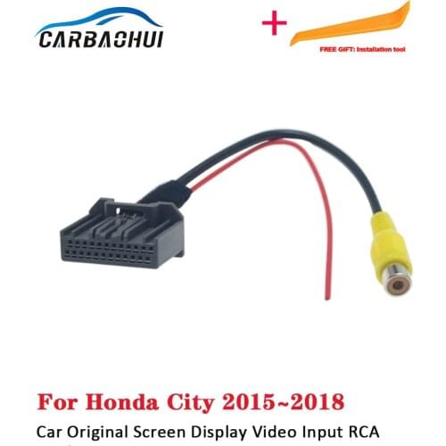 Car Rear view Camera Adapter Connector Wire for Honda City 2015-2018 Original Video Input Switch Reverse Adapter Cable RCA Adap