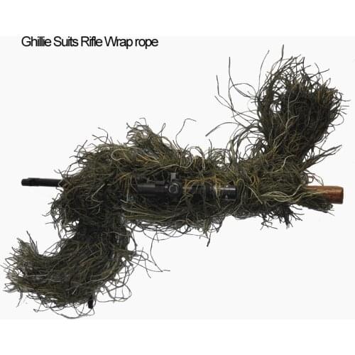 Hunting Rifle Wrap rope grass type Ghillie Suits Gun stuff Cover For camouflage Yowie Sniper Paintball hunting clothing thicker